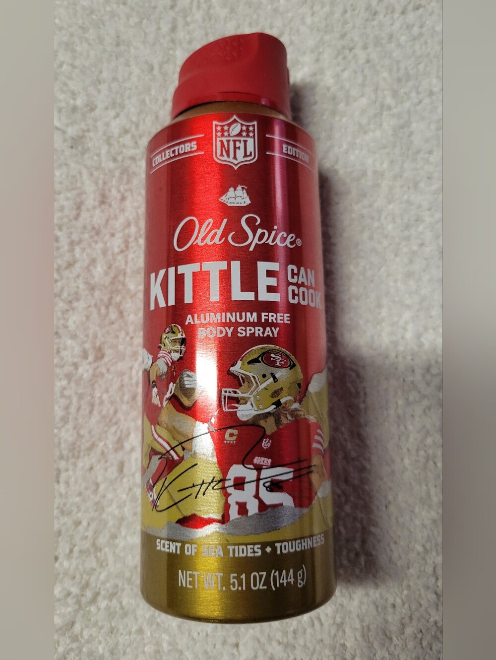 Old Spice NFL George Kittle Can Cook Body Spray 5.1oz SF 49ers Limited Ed NEW